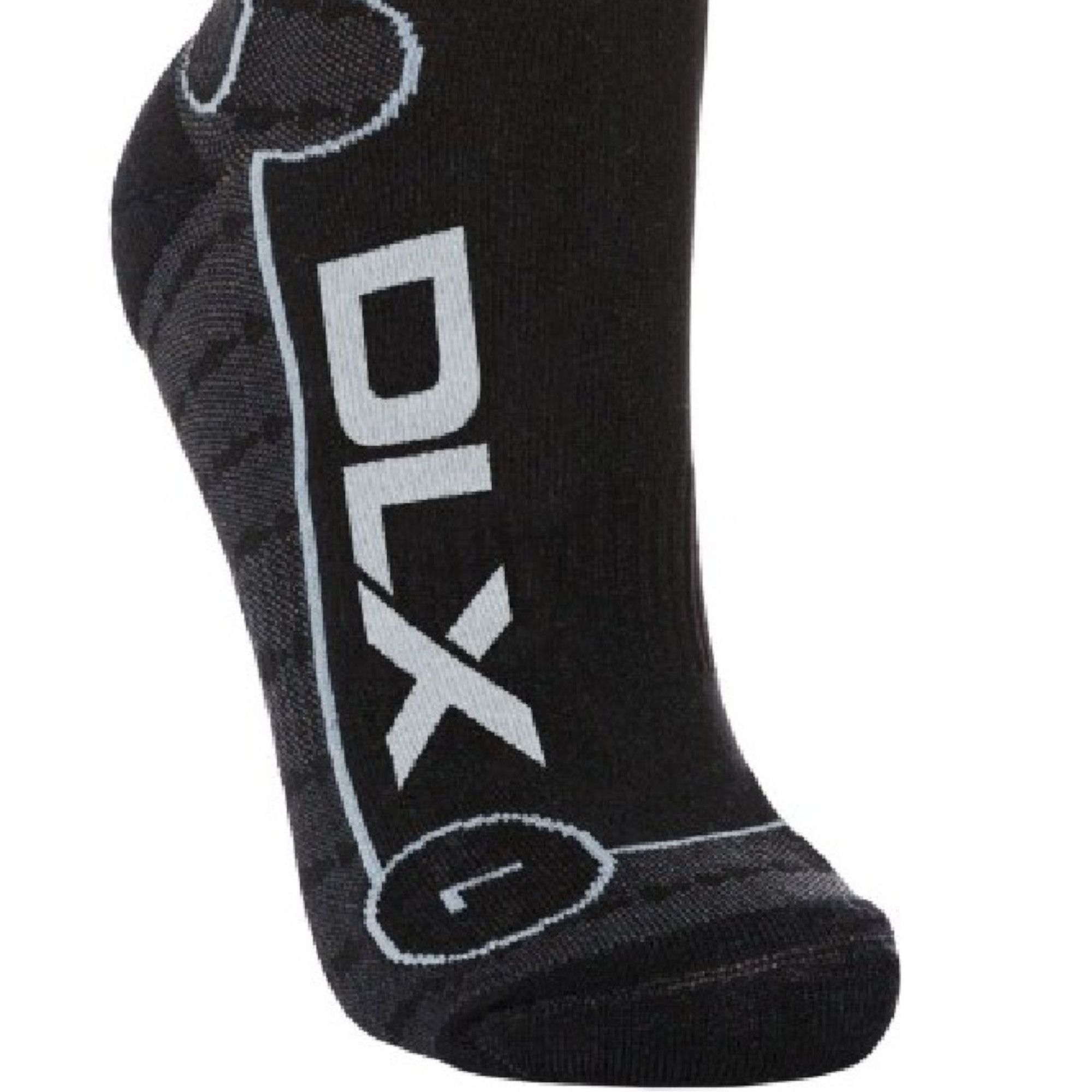 Technical ski sock. Anatomical fit. Reinforced heel. Moisture wicking. Ankle and arch support. 51% Polyamide, 20% Merino wool, 20% Polypropylene, 7% Nylon, 2% Elastane.
