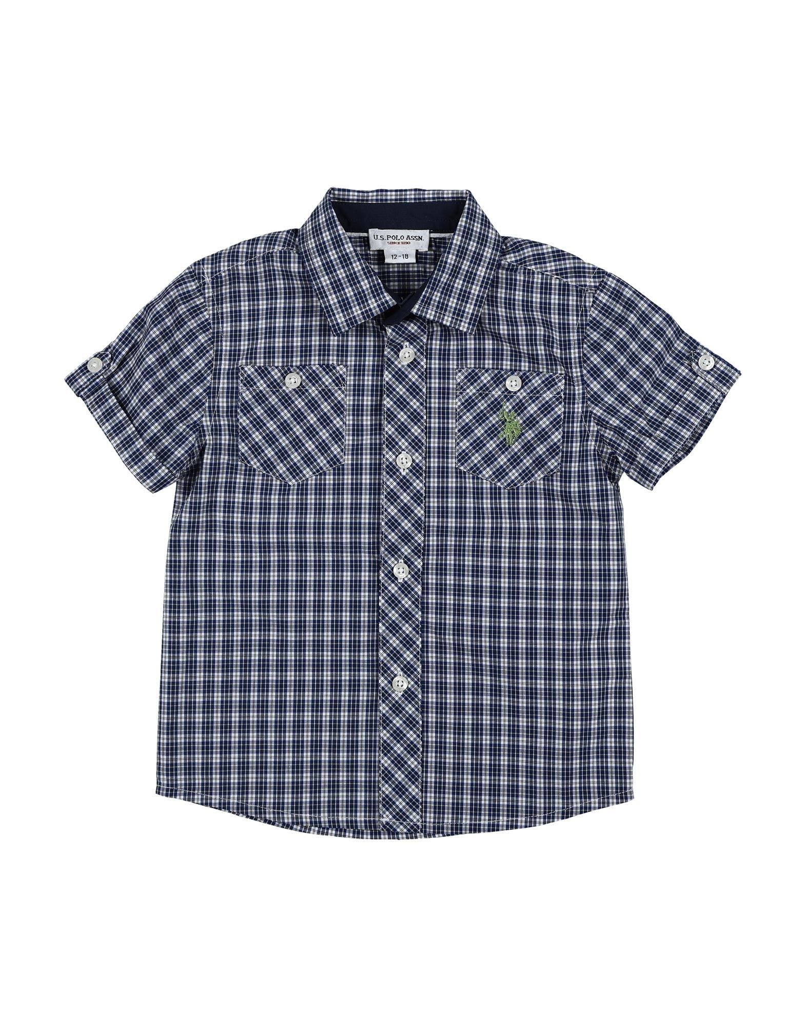 plain weave, embroidered detailing, logo, tartan plaid, front closure, button closing, short sleeves, classic neckline, two breast pockets, wash at 30° c, do not dry clean, iron at 110° c max, do not bleach, do not tumble dry