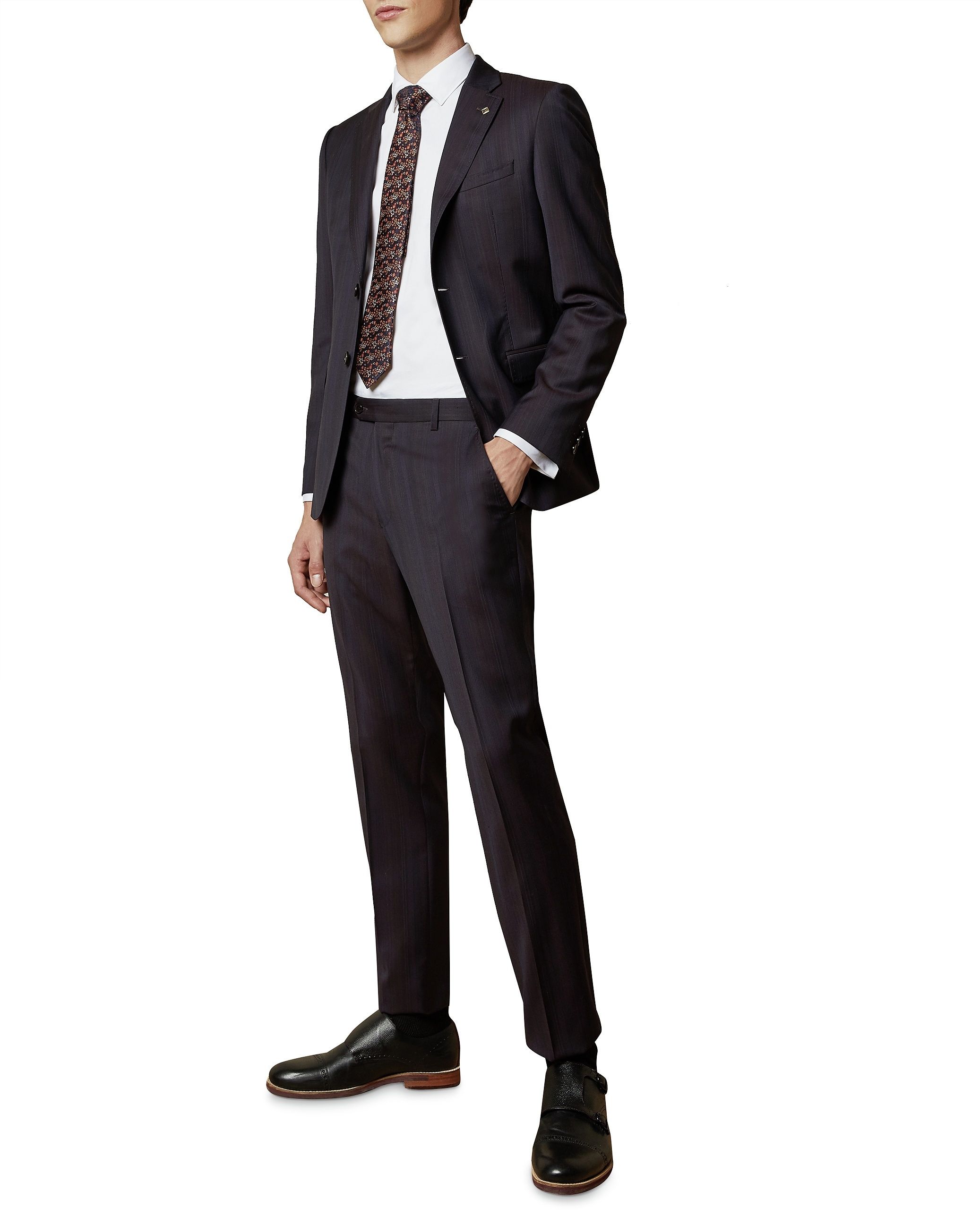 ted baker dark grey suit