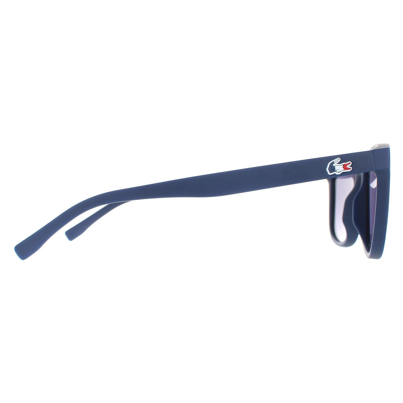 Lacoste Rectangle Unisex Blue France Blue L929SEOG Sunglasses are a classic rectangle style crafted from lightweight acetate. The iconic Lacoste logo features on the slender temples for brand authenticity.