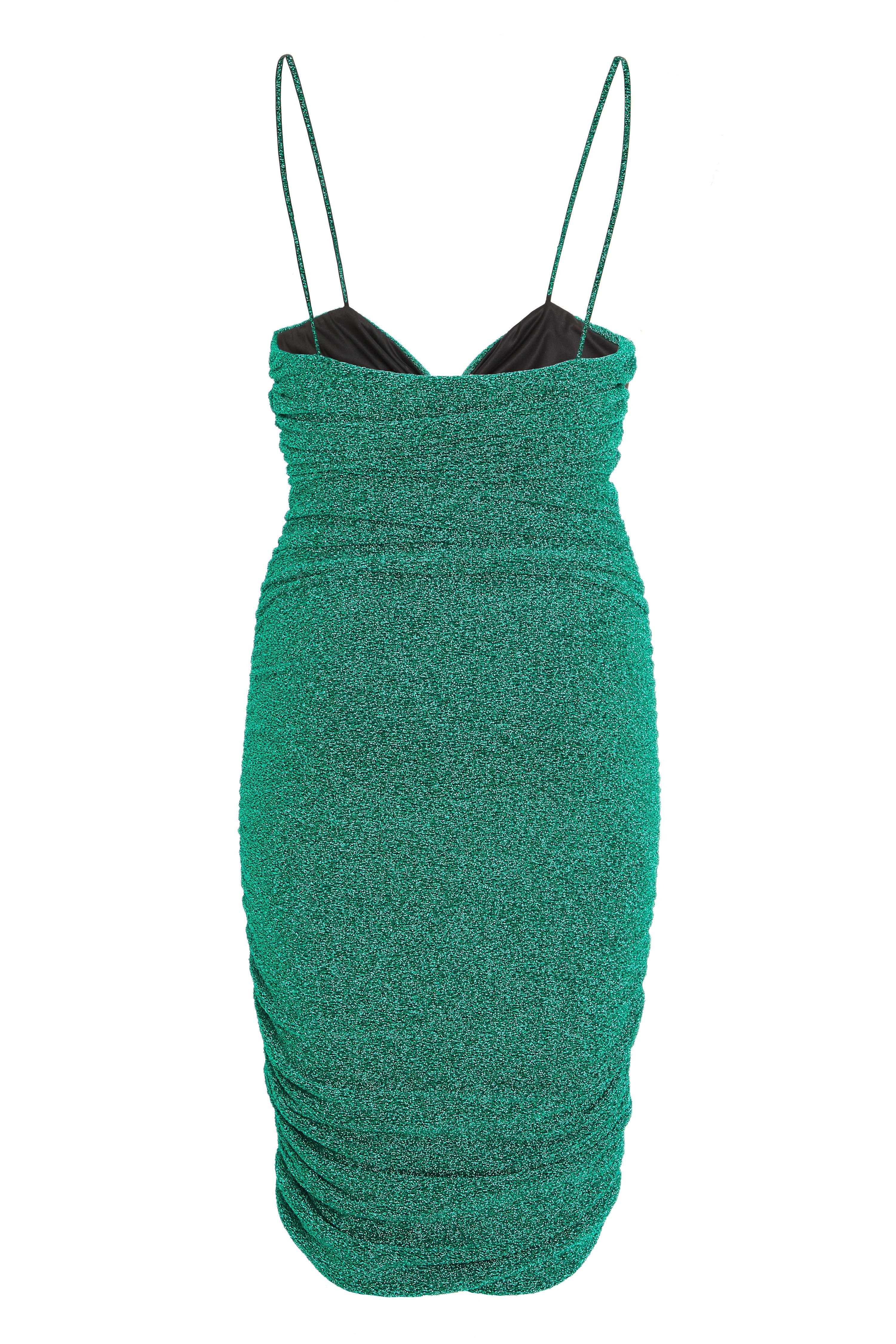 Green Glitter Bodycon Mini Dress