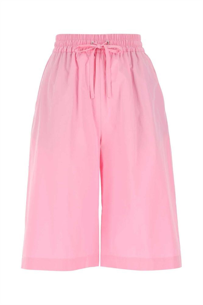 Pink poplin bermuda shorts