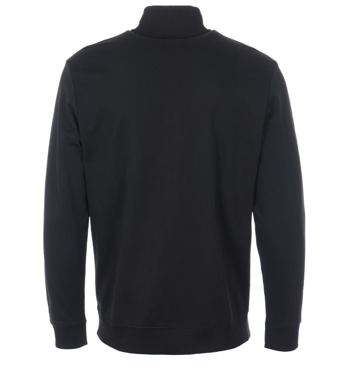 HUGO Logo Patch Sustainable Half Zip Sweatshirt - Black