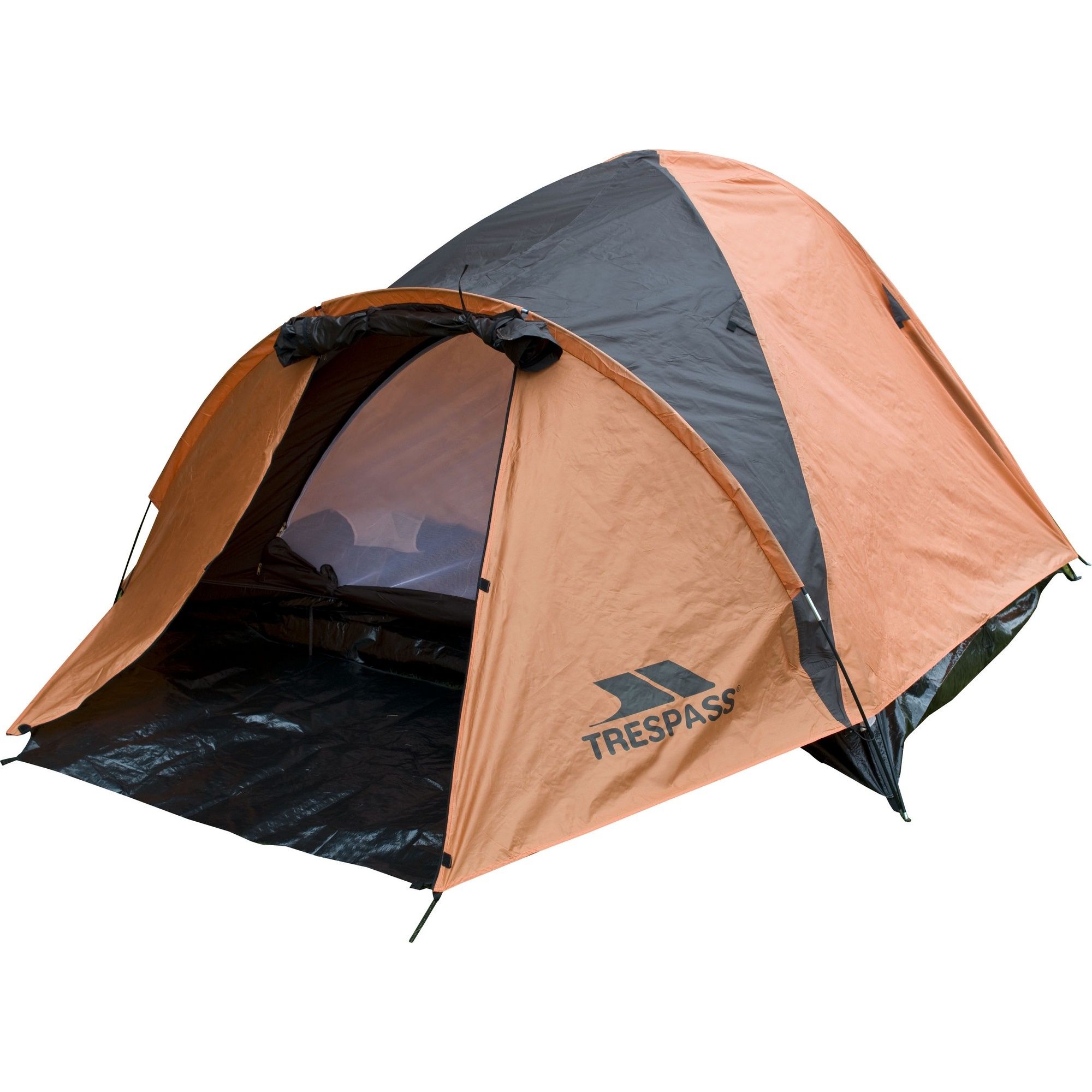The Trespass Ghabhar 4 man dome tent is perfect for festival camping; cheap, cheerful and waterproof! Double skin 4 person tent, including groundsheet and midgeproof mesh. Tent dimensions: 285 x 240 x 130cm. Weight 4.3kg. Packed size 56cm.