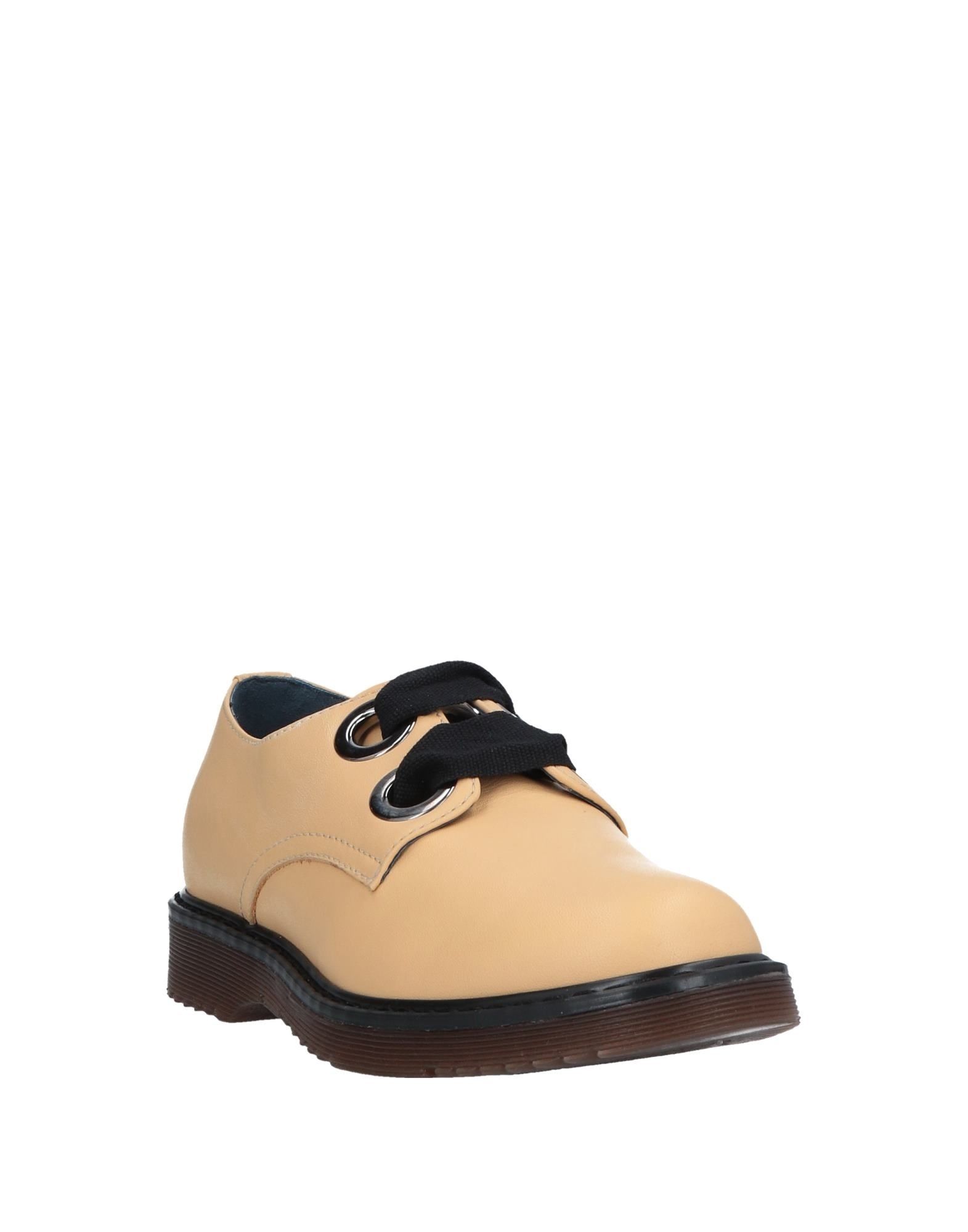 Marni Girl Lace-Up Shoes Leather in Beige