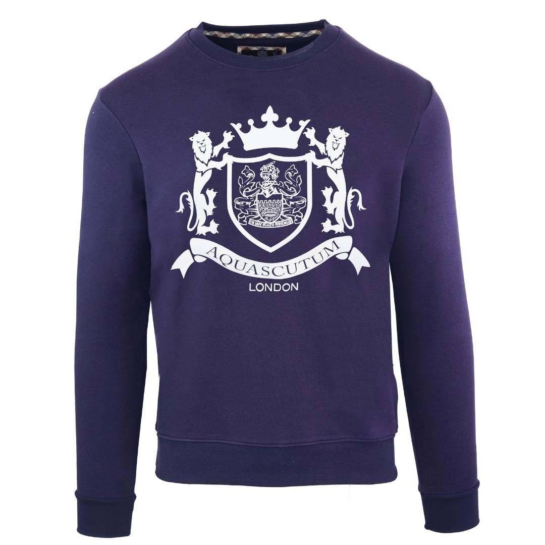 Aquascutum Royal Logo Navy Sweatshirt