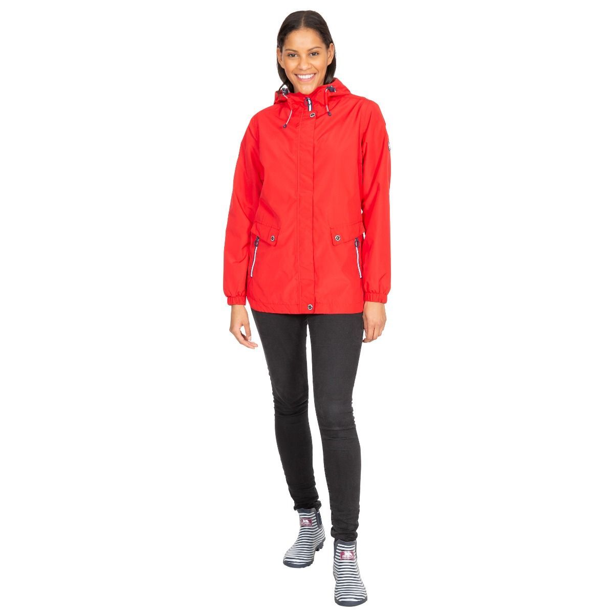 Trespass Womens/Ladies Flourish Waterproof Jacket (Hibiscus Red)