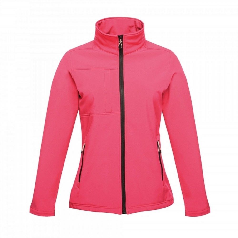 100% softshell. Waterproof and breathable build. Wind resistant membrane fabric. Inner zip guard. 2 zipped lower pockets and 1 chest pocket. Adjustable shockcord hem. Shaped fit. Regatta Womens sizing (bust approx): 6 (30in/76cm), 8 (32in/81cm), 10 (34in/86cm), 12 (36in/92cm), 14 (38in/97cm), 16 (40in/102cm), 18 (43in/109cm), 20 (45in/114cm), 22 (48in/122cm), 24 (50in/127cm), 26 (52in/132cm), 28 (54in/137cm), 30 (56in/142cm), 32 (58in/147cm), 34 (60in/152cm), 36 (62in/158cm).
