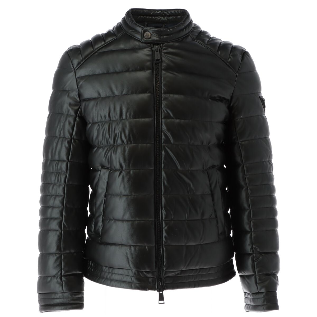 Brand: Guess. Gender: Men. Type: Jackets. Season: Fall/Winter. PRODUCT DETAIL; Colour: black; Fastening: with zip; Sleeves: long; Pockets: front pockets;  Article code: M0YL55WD320. COMPOSITION AND MATERIAL; Composition: -100%  polyurethane.