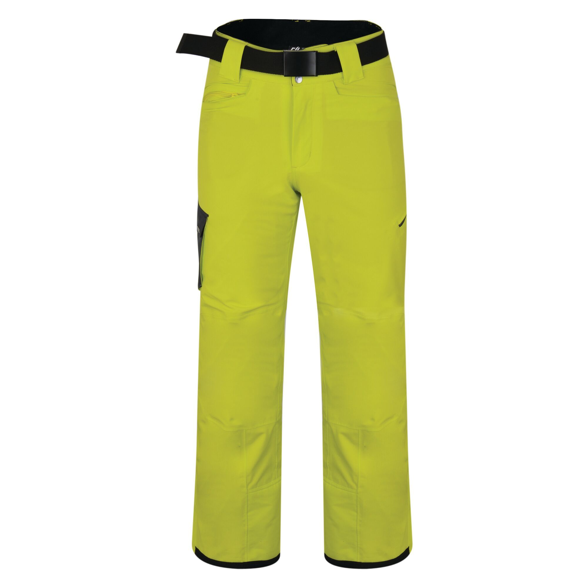 Material: polyester: 100%. Waterproof and breathable Ared V02 20000 polyester 4-way stretch fabric. Durable water repellent finish. Taped seams. High loft polyester insulation. Warm touch lining to upper legs. Waist belt with metal buckle fastener. Multiple pockets including zipped pockets. Articulated knee design. Reinforced self fabric overlay at inner ankle. Zip gusset at hem. Reinforced binding at hem. Tab up hem. Integral snow gaiters.