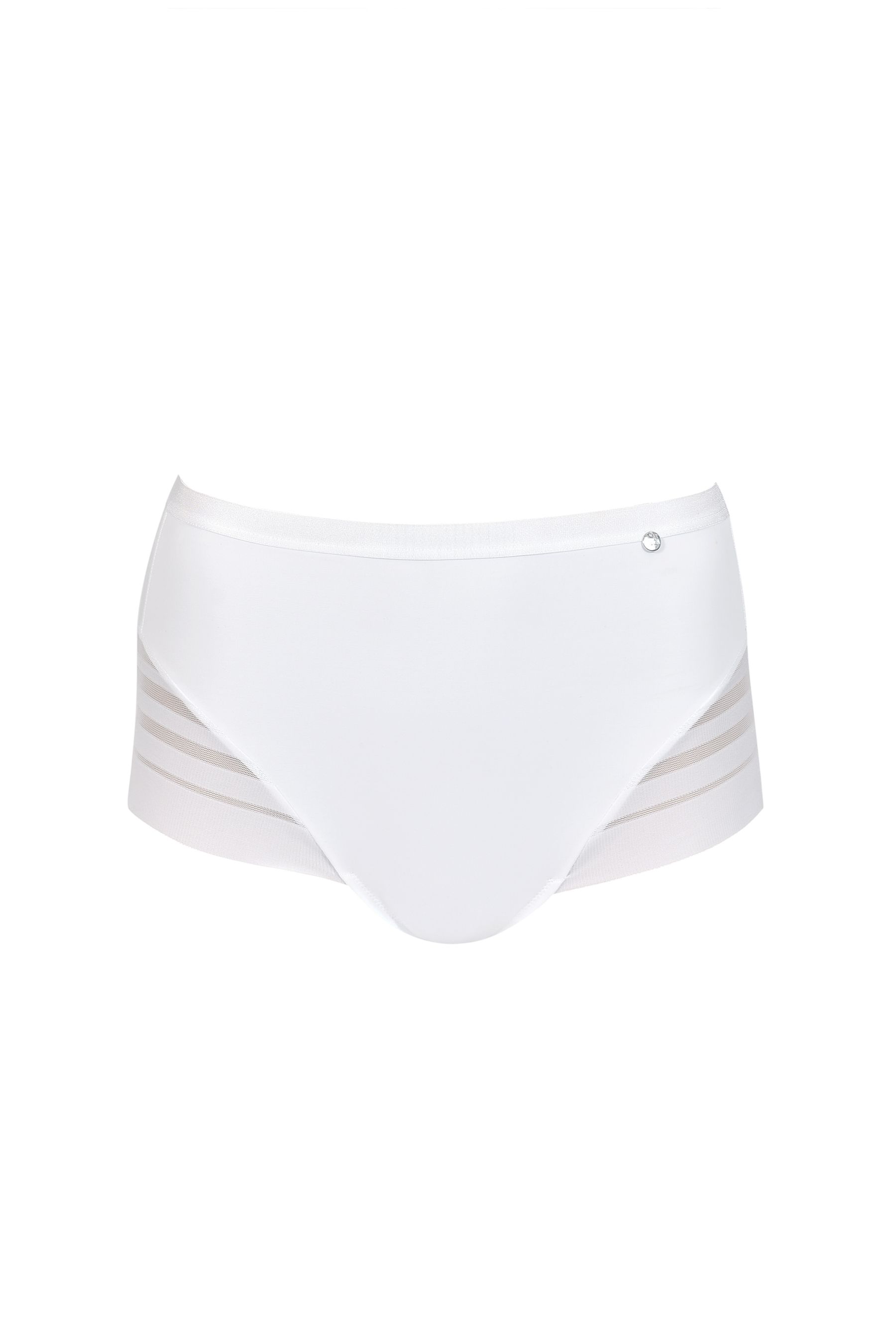 These fashionable 'Alegra' high waisted briefs from Lisca have seamless edges for a smooth look under tight clothes, and feature seductive transparent details. The front is lined with functional tulle to shape your figure. The briefs are soft and comfortable, thanks to the wide elastic piping in the waist, which prevents unnecessary cutting into skin.