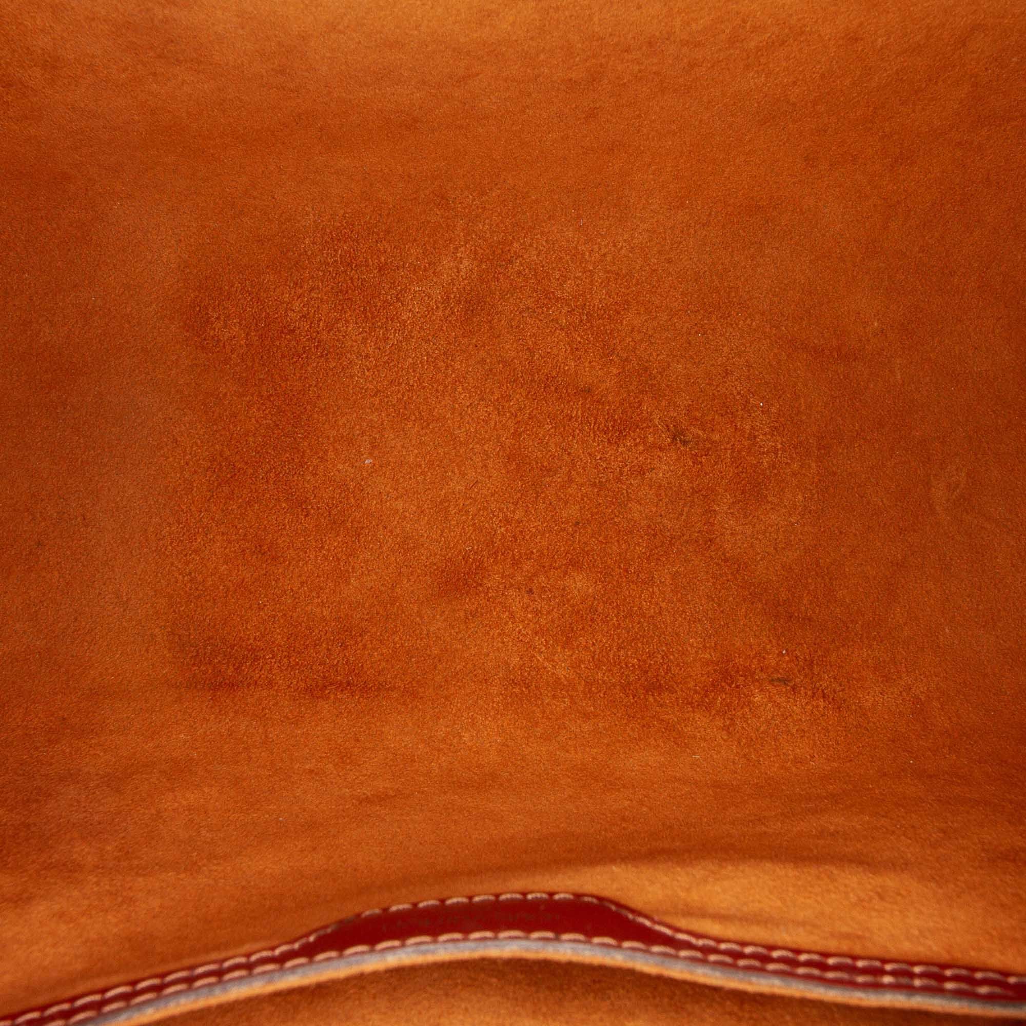 VINTAGE. RRP AS NEW. The Soufflot features an epi leather body, flat shoulder straps, a top zip closure, and an interior slip pocket.Exterior back is discolored and scratched. Exterior bottom is discolored, scratched and worn. Exterior corners is cracked, discolored and peeling. Exterior front is discolored and scratched. Exterior handle is cracked, discolored, peeling, scratched and stained. Exterior side is cracked, discolored, peeling and scratched. Screw is scratched and tarnished. Zipper is scratched and tarnished. Interior lining is stained also  has smell of musty. Interior pocket has smell of musty.

Dimensions:
Length 16cm
Width 31cm
Depth 15cm
Hand Drop 16cm
Shoulder Drop 15cm

Original Accessories: This item has no other original accessories.

Serial Number: AR0977
Color: Brown
Material: Leather x Epi Leather
Country of Origin: FRANCE
Boutique Reference: SSU165304K1342


Product Rating: FairCondition

Certificate of Authenticity is available upon request with no extra fee required. Please contact our customer service team.