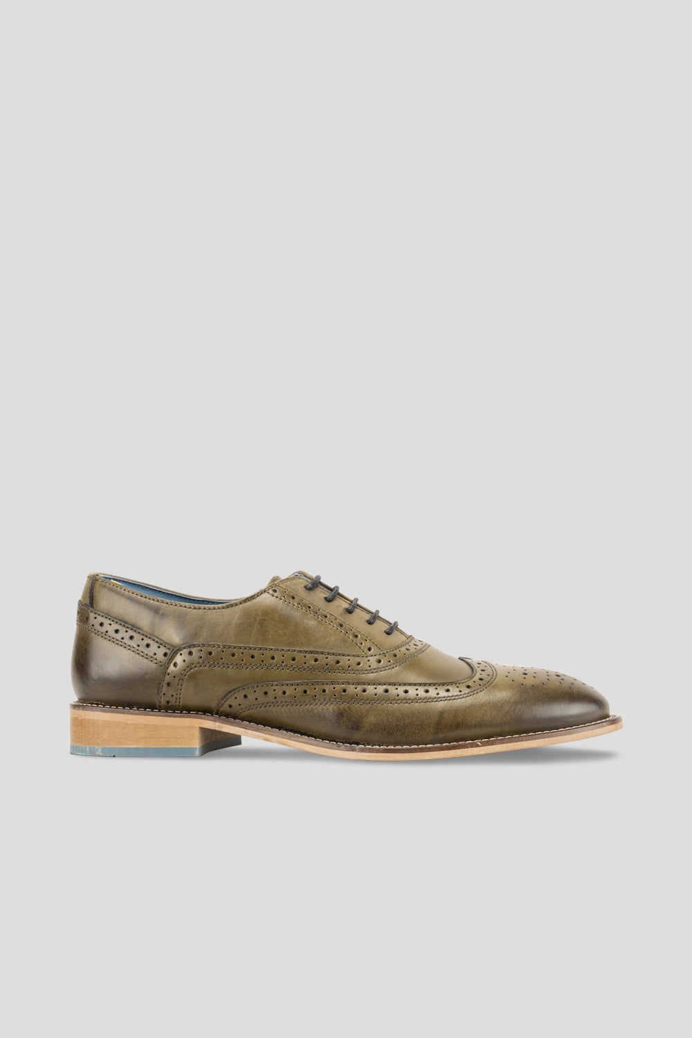 Winston Green Brogue Oxford Leather Shoes