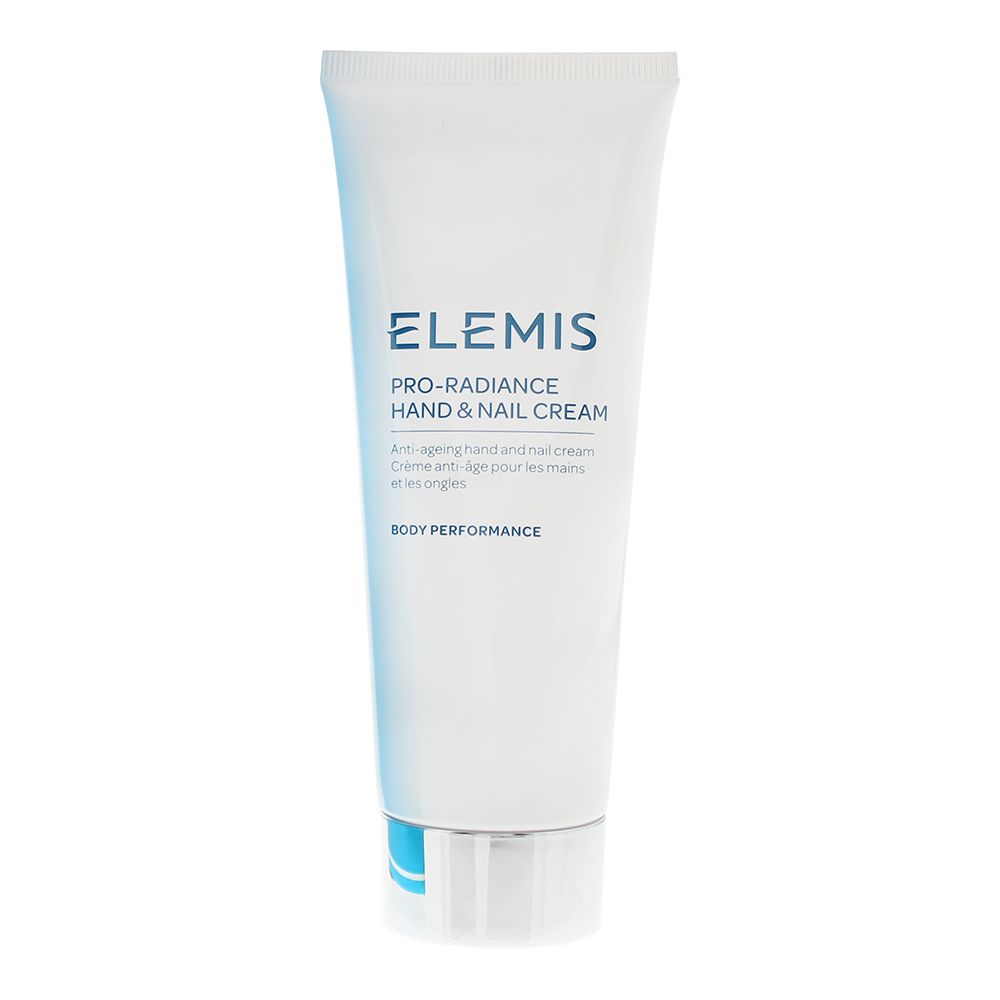 The Elemis Pro-Radiance Hand & Nail Cream is a luxurious anti-aging hand and nail cream which nourishes, hydrates, conditions and rejuvenates the skin. The cream is formulated from a blend of Milk Protein, Avellana Seed oil, Omega 7, Camellia, Virgin Plum and Macadamia, which provide a silky protective layer that locks in moisture. The cream is fragranced with delicate white flowers, which leaves the skin smelling great as well as looking and feeling great.