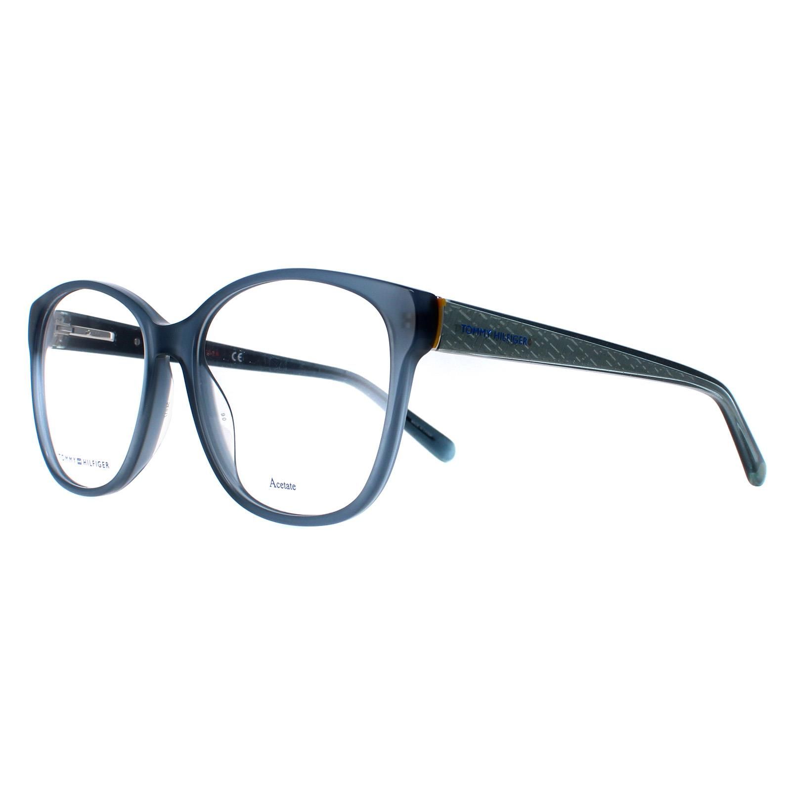 Tommy Hilfiger Square Womens Blue Glitter Glasses