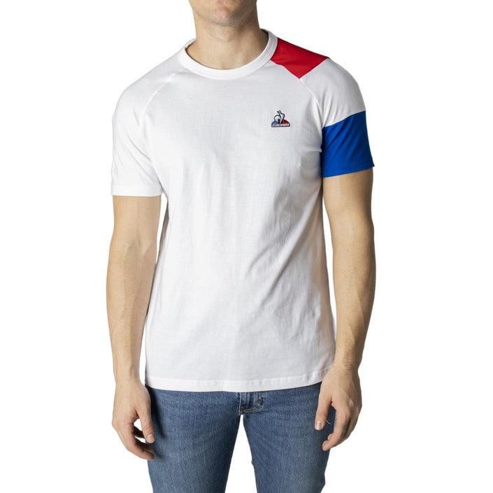 Brand: Le Coq Sportif
Gender: Men
Type: T-shirts
Season: Spring/Summer

PRODUCT DETAIL
• Color: blue
• Pattern: print
• Sleeves: short
• Neckline: round neck

COMPOSITION AND MATERIAL
• Composition: -100% cotton 
•  Washing: machine wash at 30°