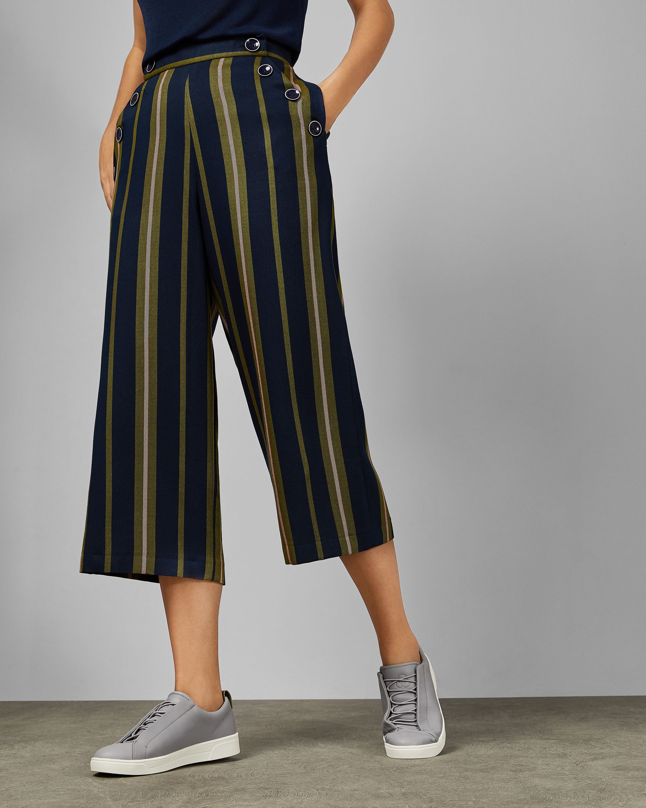 Cbn Crop Striped Trouser