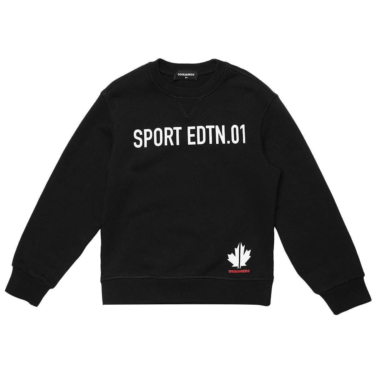 Dsquared² Boys Black Cotton Sport Sweater