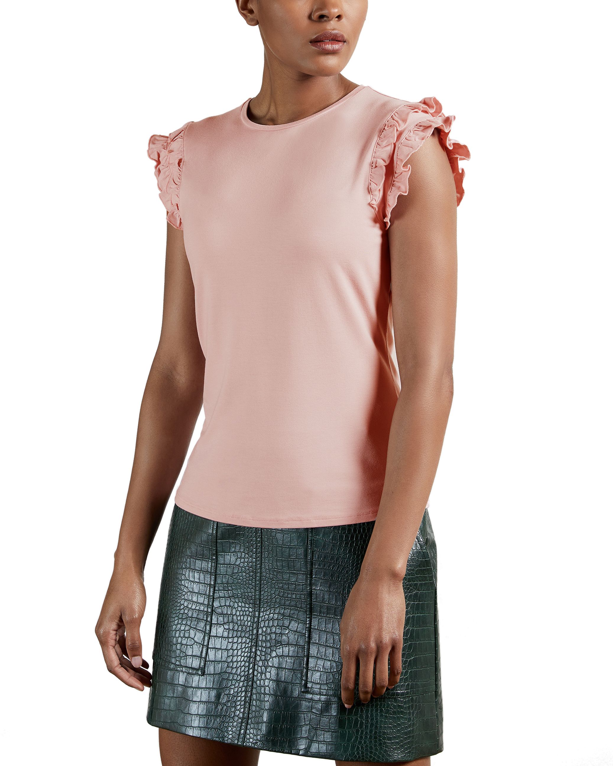 ted baker frill sleeve top