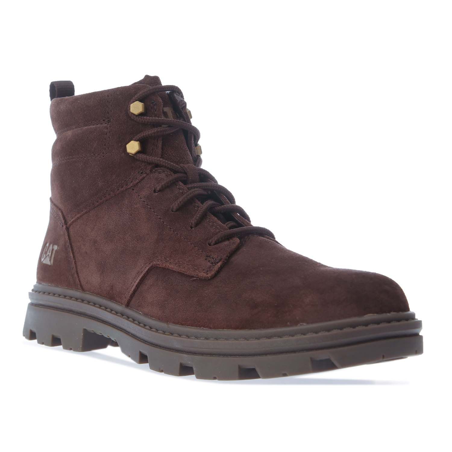 Men's Caterpillar Practitioner Boots in Dark Brown