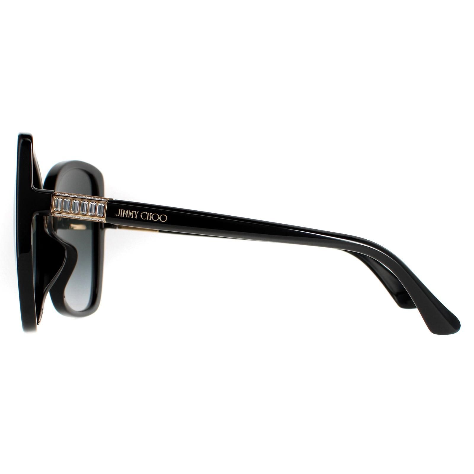 Jimmy Choo Butterfly Womens Black Dark Grey Gradient BECKY/F/S  Jimmy Choo are a oversized butterfly style crafted from lightweight acetate. Slender temples are embellished with the Jimmy Choo logo for authenticity.