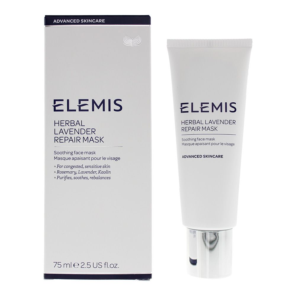The Elemis Herbal Lavender Repair Mask is a soothing facial mask that helps to decongest and purify skin, leaving it looking bright and feeling balanced. The mask contains a blend of Kaolin, Rosemary, Thyme and Lavender in the formula, which work cleanse, rebalance and nourish the skin.