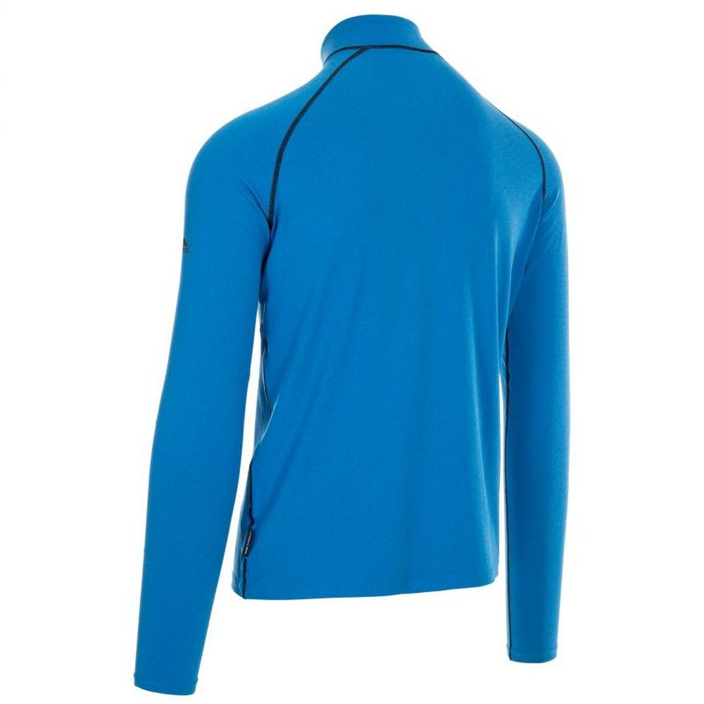 Duoskin intelligent fabric for effective moisture wicking. 1/2 zip neck. Quick dry build. Reflective piping along zip. Four way stretch for optimum mobility. Flat seams. 88% Polyester, 12% Elastane.