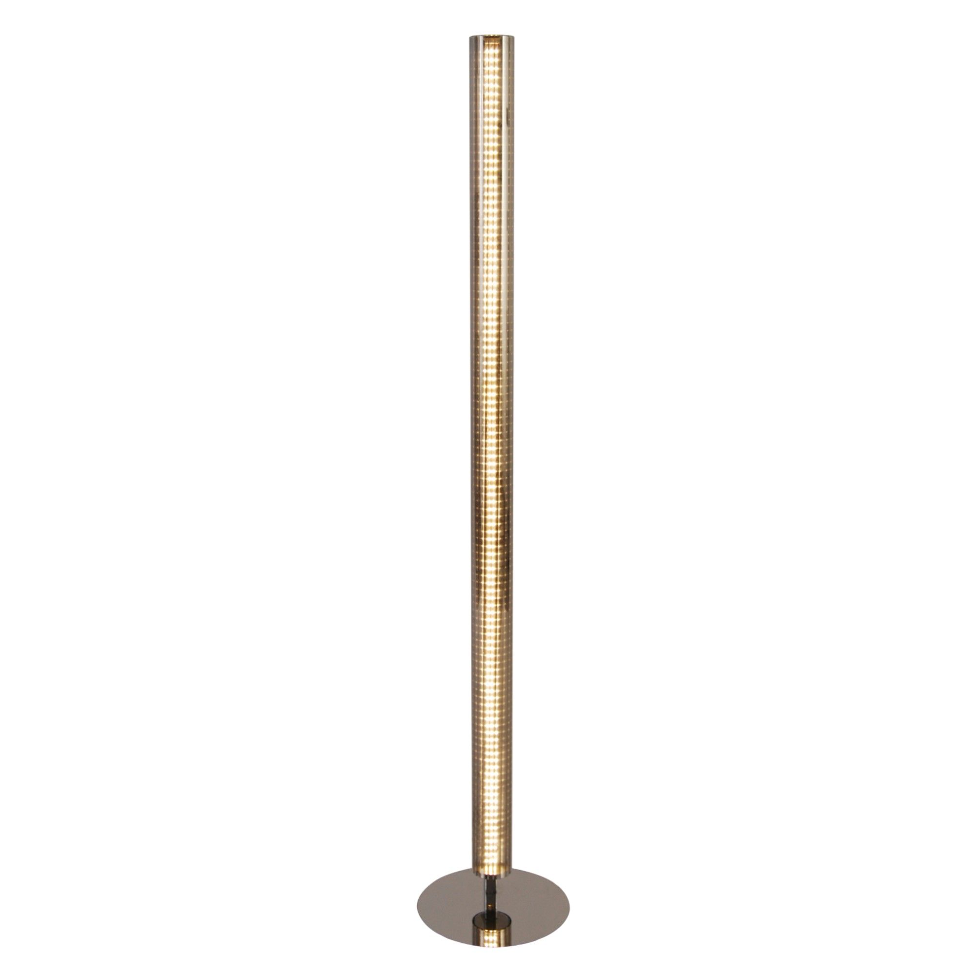 A modern floor lamp, the Alvar LED floor lamp is a beautifully contemporary piece, exclusive to Pagazzi Lighting. Boasting a stunning smoked glass, ribbed cylindrical shade, this floor lamp features a linear strip of warm white LED light, which creates a fascinating illumination. Offering a 3 stage dimmer function, this floor lamp is perfect for creating atmospheric light in living rooms and hallways.
Height: 130cm
Diameter: 23cm
Kelvins: 3000k Warm White
Wattage: 22w
Light Bulb: Integrated LED