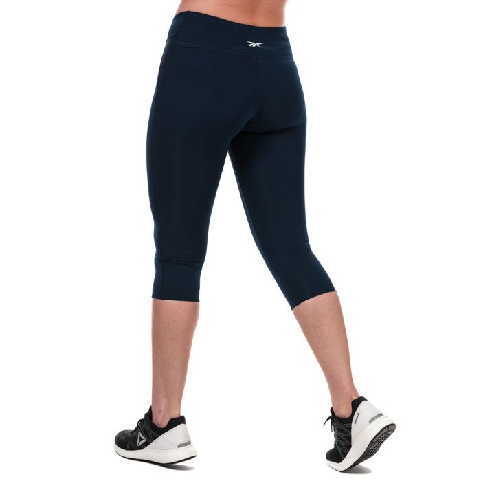 Women's Reebok Workout Ready Capri Tights in Navy