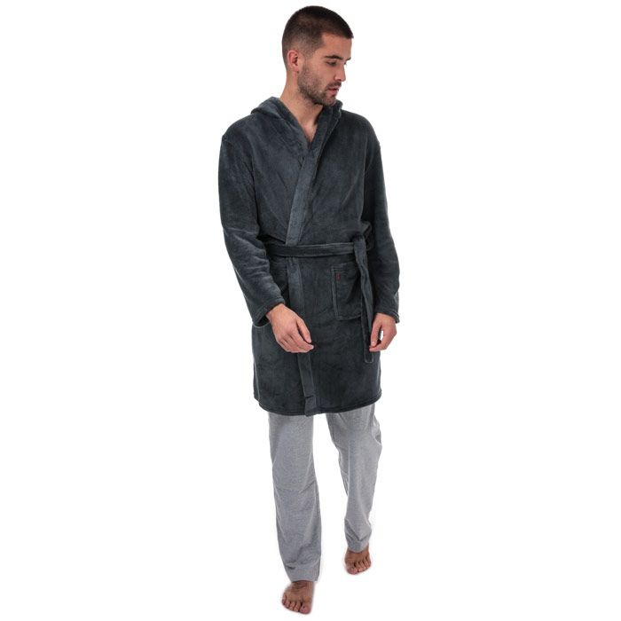 Mens Farah Rivero Hooded Dressing Gown in Navy – Hooded – Pockets to side – Belt fastening – Long sleeve – Branding to pocket – Shoulder to hem 37in approximately – 100% Polyester. Machine Washable – Ref: FR2P114687Measurements are intended for guidance only