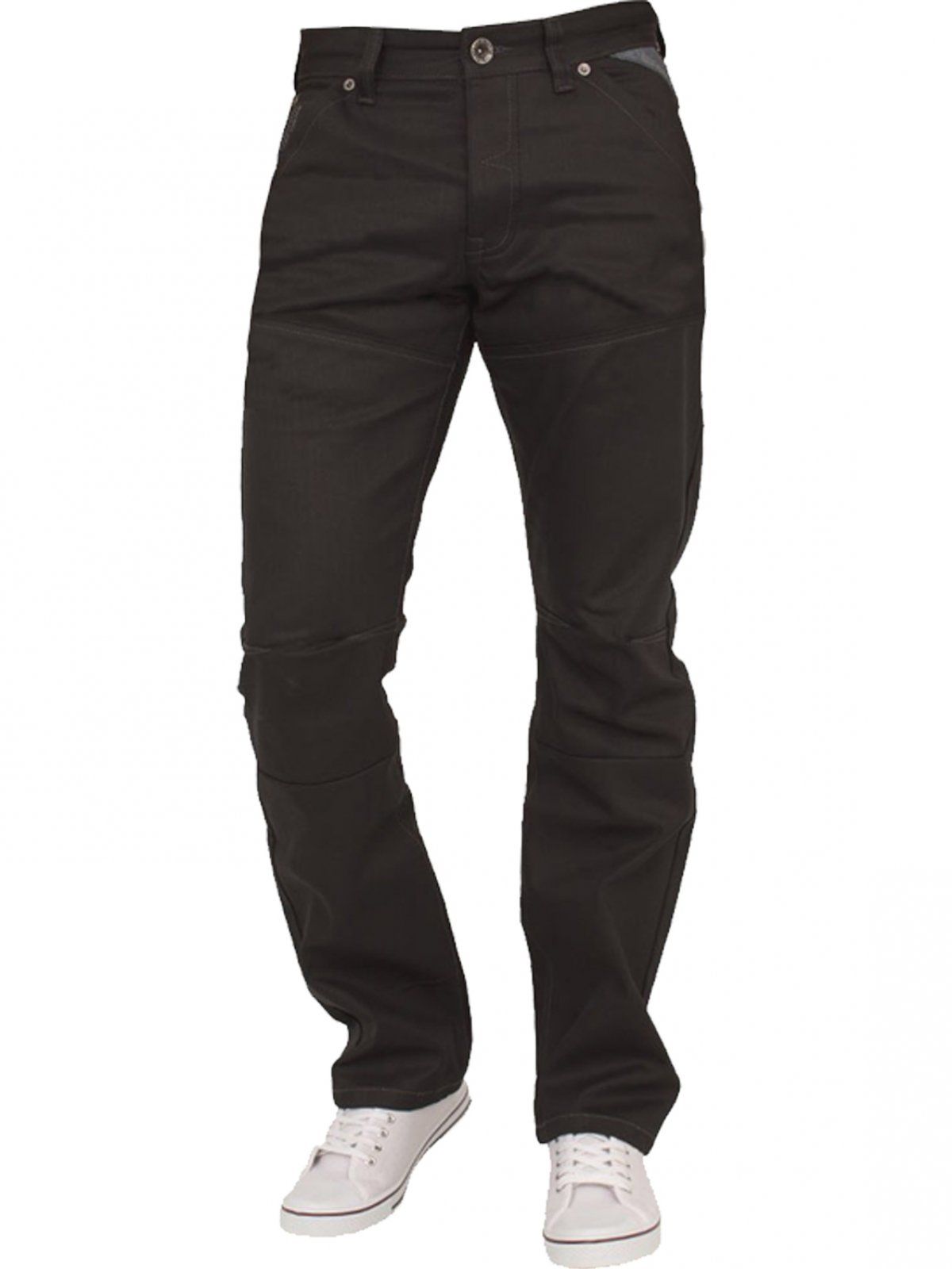 Enzo Men's Black Regular Fit Denim Jeans EZ329