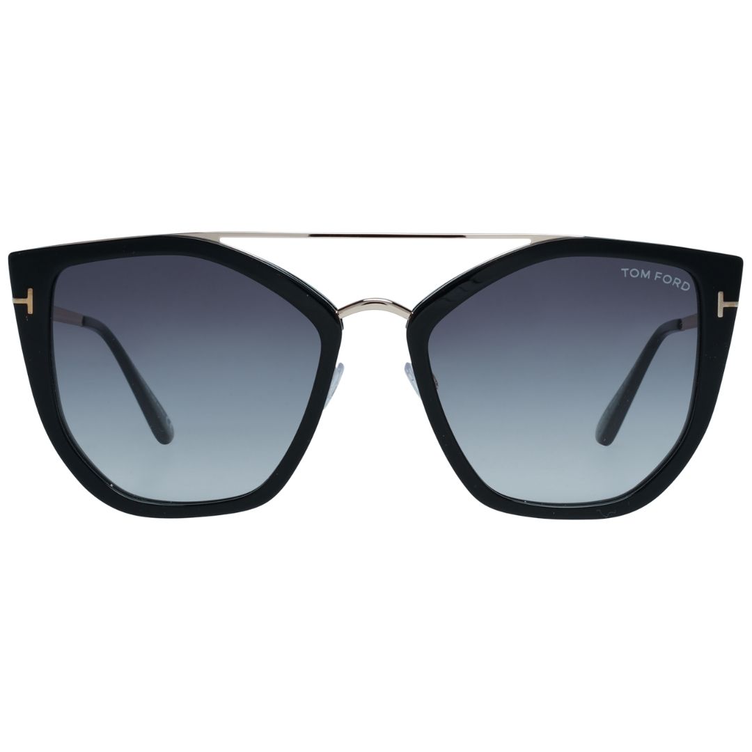 Tom Ford FT0648 01B Dahlia-02 Sunglasses. Lens Width = 55mm, Nose Bridge Width = 19mm, Arm Length = 140mm. Tom Ford Dahlia-02 FT0648 01B Round Sunglasses. Sunglasses, Sunglasses Case, Cleaning Cloth and Care Instructions all Included. 100% Protection Against UVA & UVB Sunlight and Conform to British Standard EN 1836:2005