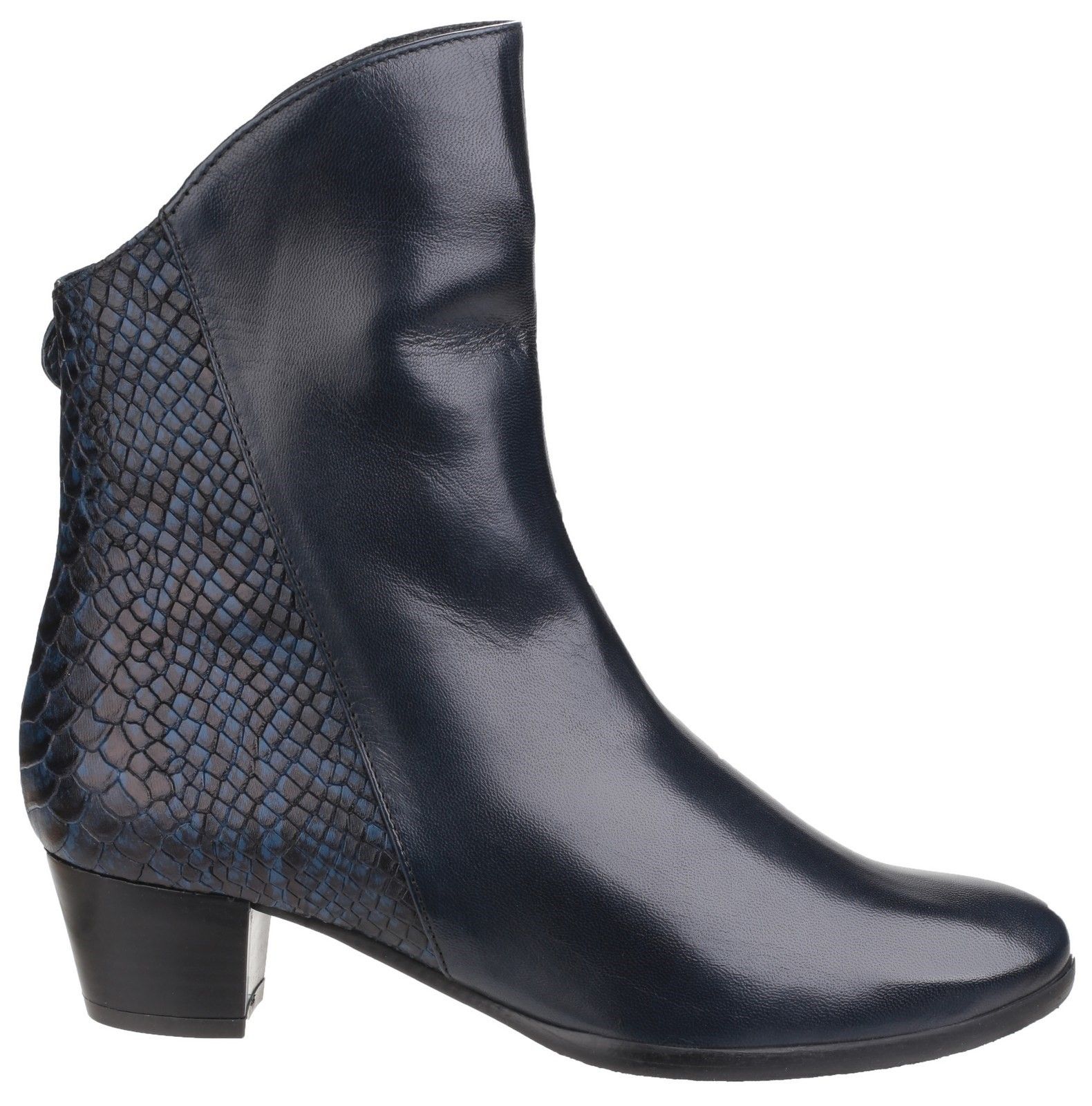 Armadillo Pitone Leather Zip up Ankle Boot