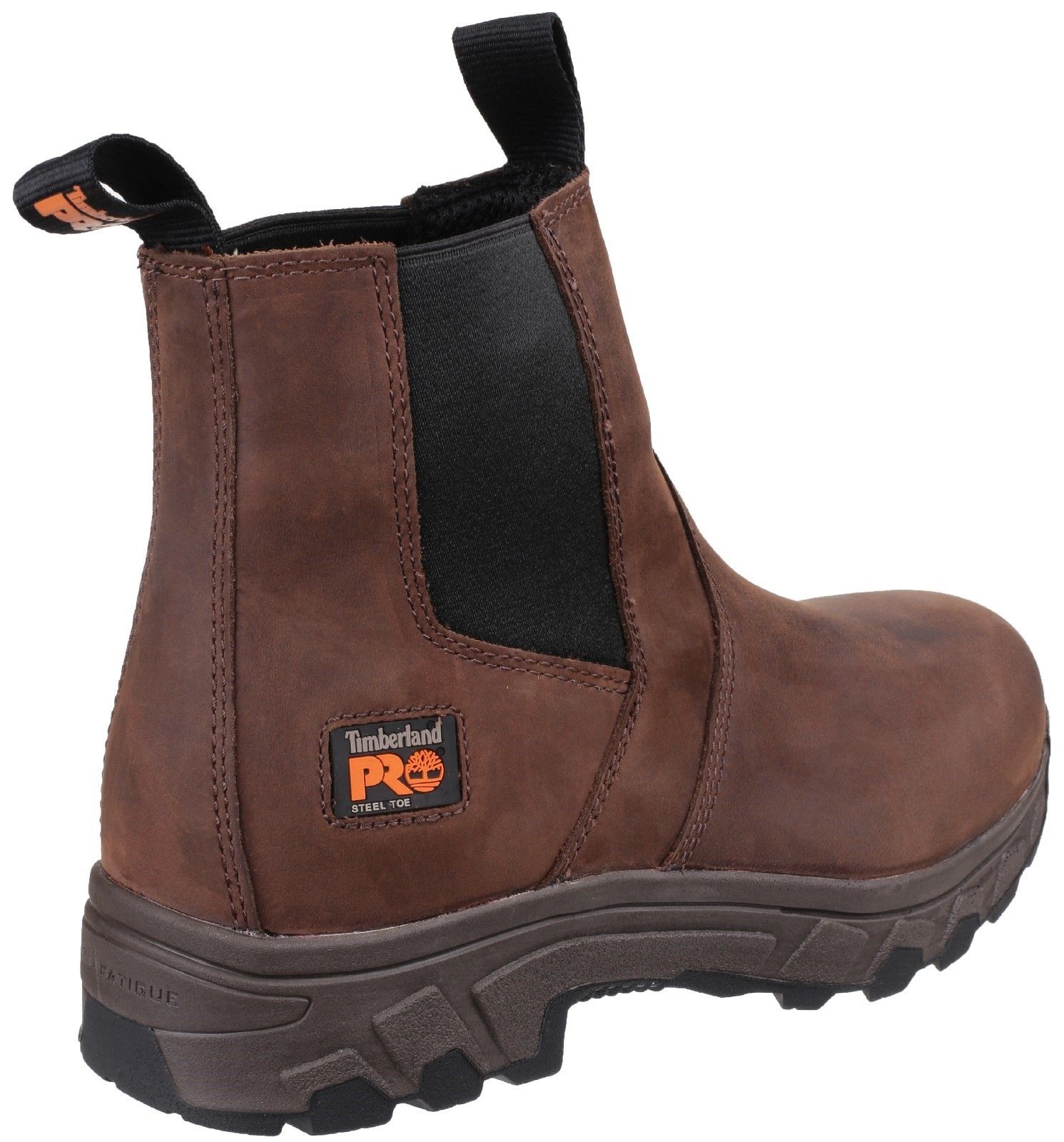 MADE TO WORK: The Timberland PRO Workstead collection features premium, waterproof leather, dual-purpose hardware and Anti-Fatigue Technology, giving it the style and protection you need to feel comfortable and protected all day long.Timberland PRO Workstead Dealer Slip On boot with impact and compression resistant toe cap. 
Anti-static with an energy absorbing heel. 
Water resistant upper. 
Cement construction for flexibility and reduced break-in time. 
Water resistant premium leather upper.