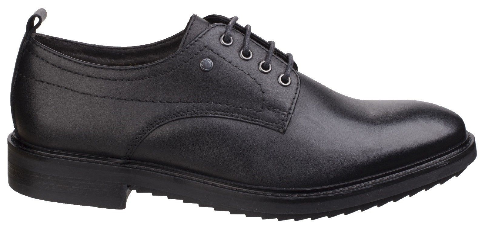 This Elba shoe style from the Actor Range, shows off a smooth leather upper, tweaked with a metal stud detail, as well as the jagged, cleated sole - gives this style the edge on your classic formal. High quality waxy leather with deep shine. 
High quality leather lining.