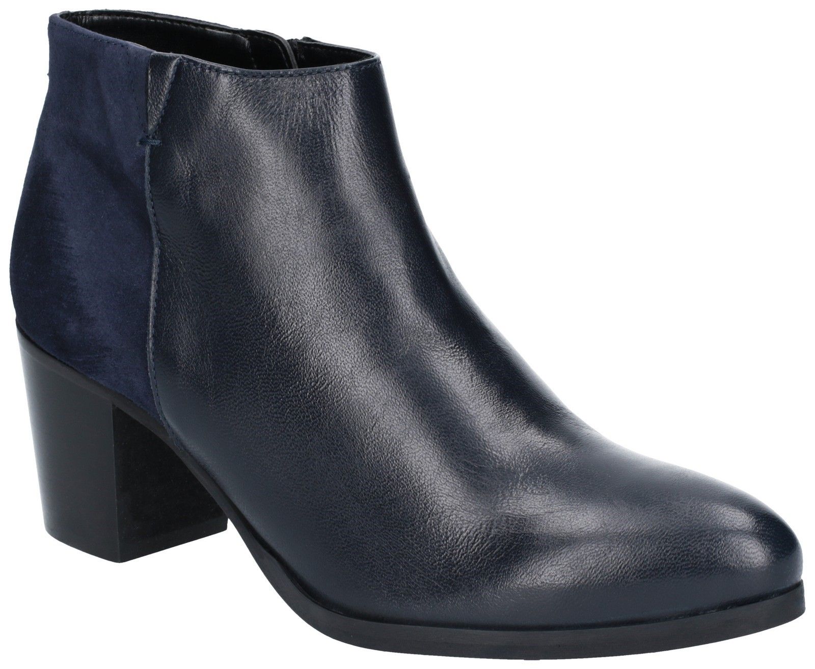 Riva brings in a twist with this eye-catching evening boot with warm lining.  Half suede and smooth leather panels gives an elegant contrast to a traditional ankle boot. Crafted with a luxury leather upper. 
Flexible and supple smooth leather vamp. 
Brushed suede back. 
Full side zip opening. 
Subtle elasticated v-neck side panel for additional fitting.