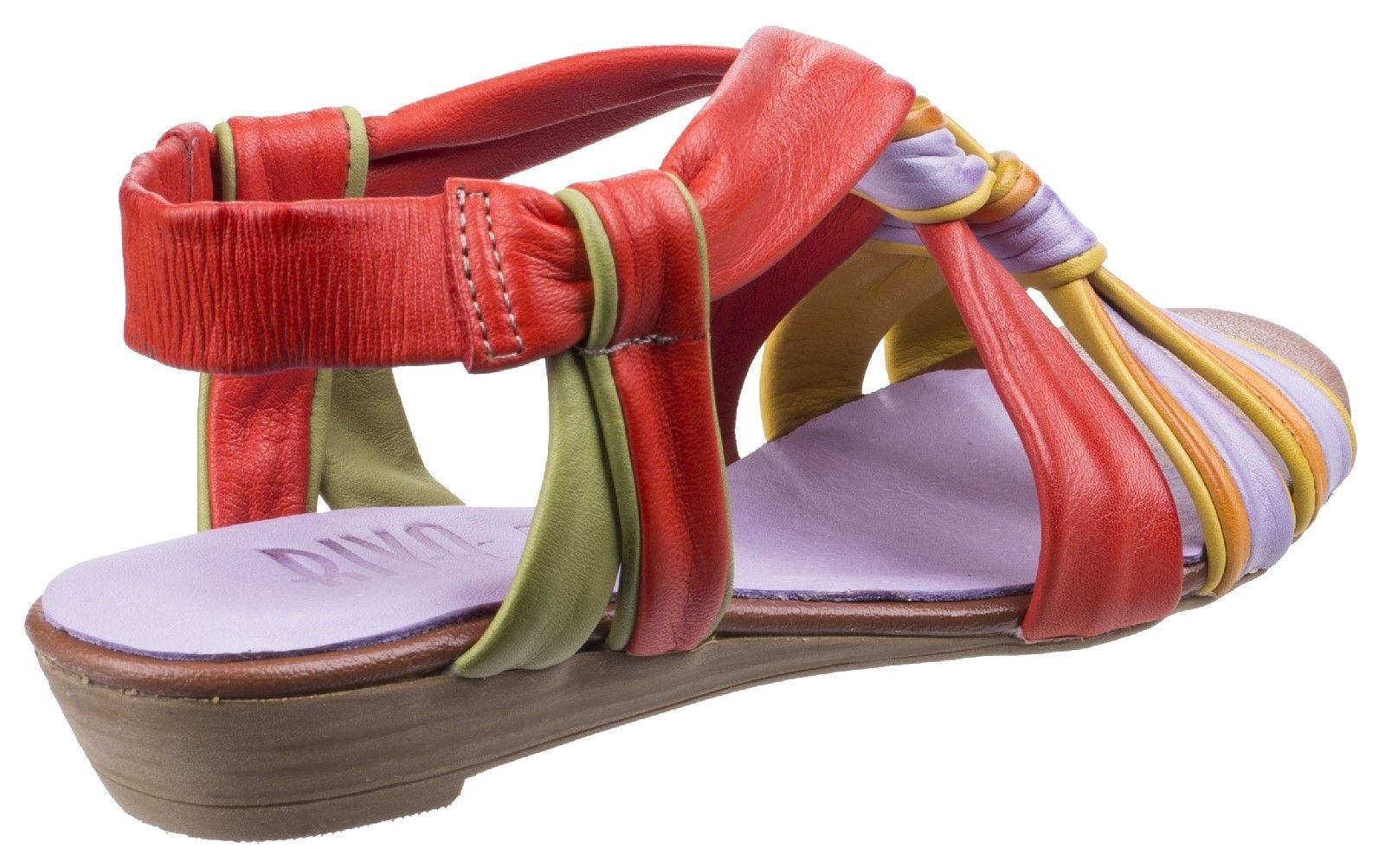 Riva brings in the sunshine for this summer with this beautiful range of multi-coloured strappy sandals. An array of colours meet supple leathers in this easy packable holiday design. Womens strappy sandal wrapping supple soft leathers. 
Multi coloured design ideal for beachwear and welcoming sunshine. 
Uppers flatten suitably for suitcase packing or beach bag fitting. 
Comfortable open toe design. 
Easy slip on with sling back strap.