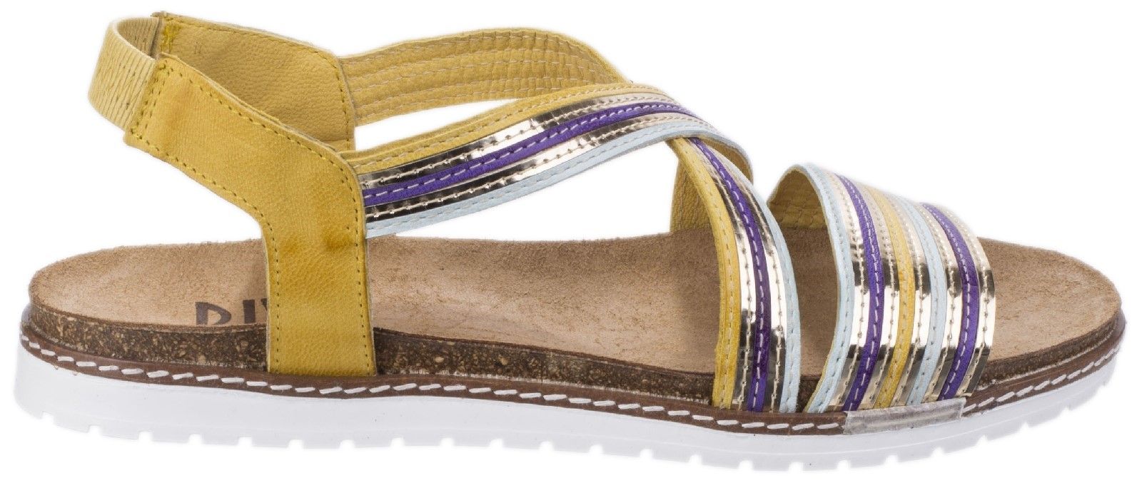 Spring into summer with these colourful multi-leather sandals from Riva.  A leather lined footbed cushions the feet ideal for your summer vacations. Slip-on open-toe sandal design. 
Crafted with a luxury multi-leather upper. 
Flexible cross-over mule strap. 
Sling back strap with elasticated comfort fit. 
Ergonomically shaped leather lined footbed.