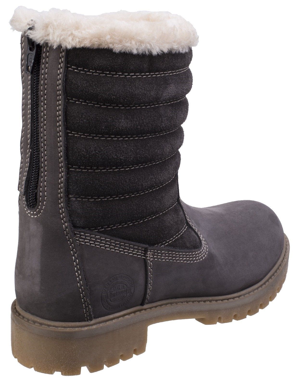 Darkwood boots with classy design, featuring water-resistant membrane. Perfect for hiking and cold weather conditions. Womens water-resistant casual boot. 
Artificial-Fur. 
Ideal for autumn and winter. 
Water-resistant genuine leather. 
Good level of puncture resistance against brambles.