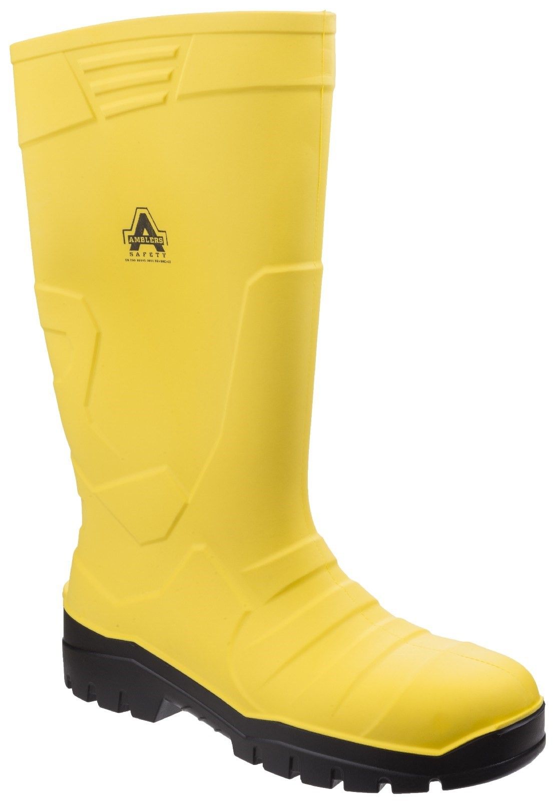 LIGHT! STRONG! COMFORTABLE! WARM! Versatile full safety wellington featuring S5 safety components.  The uppers are expertly designed to enhance water run-off and internal thermal insulation protects against temperatures as low as -20 degrees c.Polyurethane textile lining. 
Thermal insulation up to -20C. 
Removable insole for extra comfort. 
Sole resistant to oils, fats, acids and organic solvents. 
Slip resistant and anti-static sole.