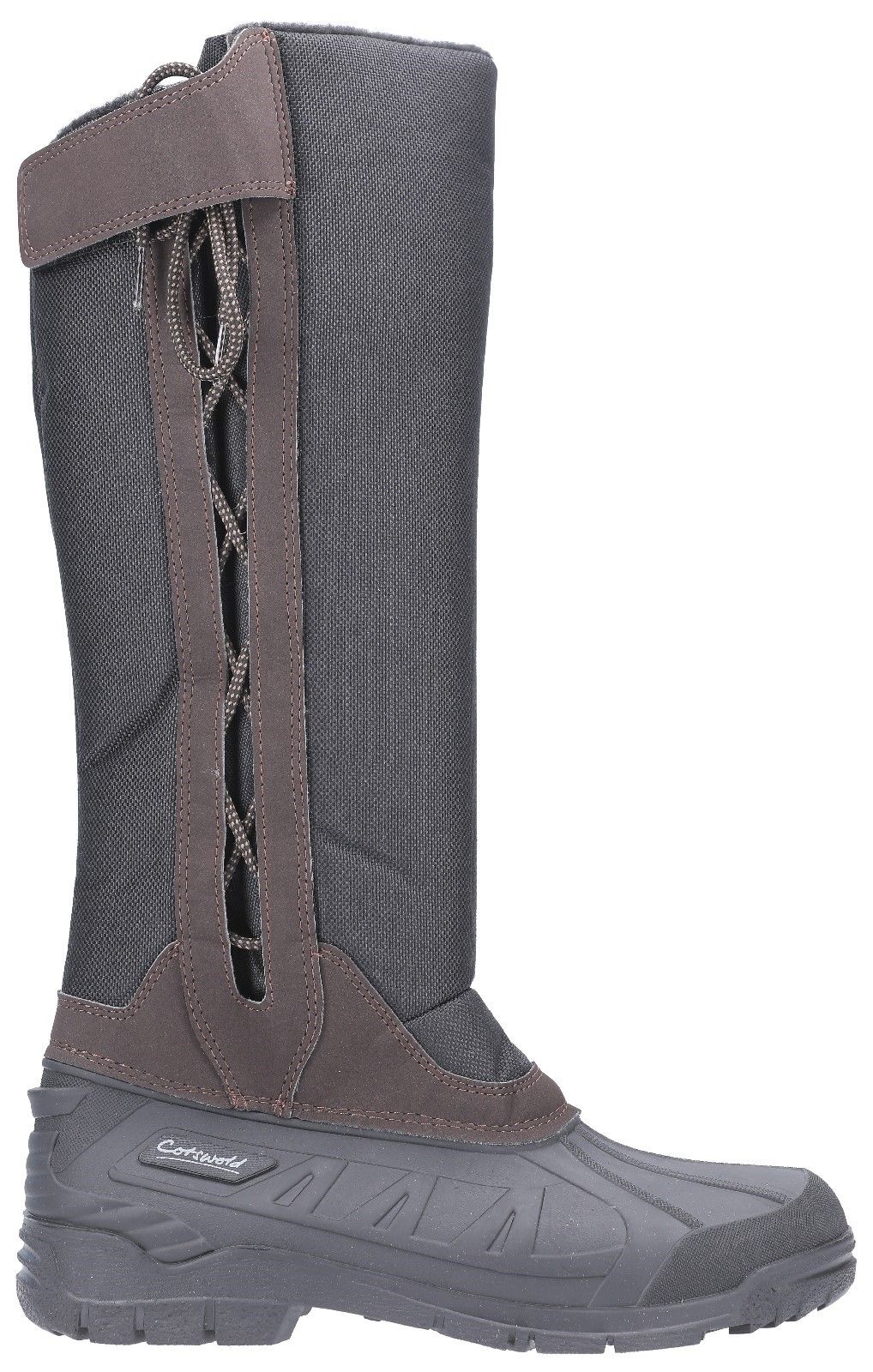 Inspired by the hidden tracks and unpredictable weather of the Cotswolds, these hybrid weather boots combine a completely waterproof rubber sole and foot section and warming hi-leg upper for real practical comfort.Hybrid weather boot designed for the elements. 
Waterproof rubber galosh. 
Luxury faux sheering microfiber fleece lining. 
Breathable synthetic mesh panels. 
High leg opening and warming gussets.