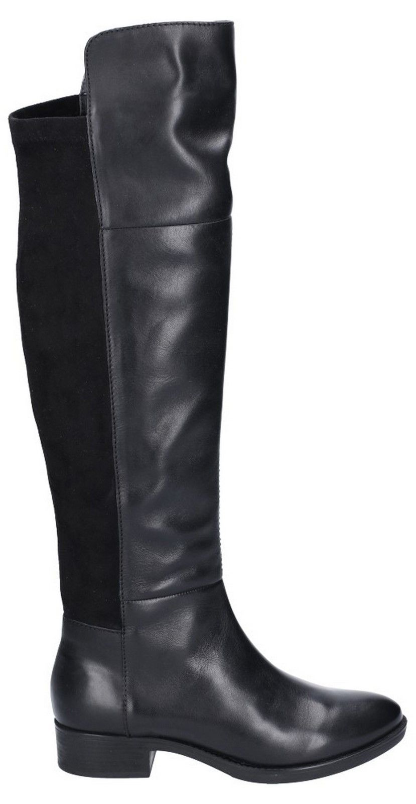 Geox Women's long boot with an appealing aesthetic that will never go out of fashion.Leather/Suede Upper. 
Stylish.
