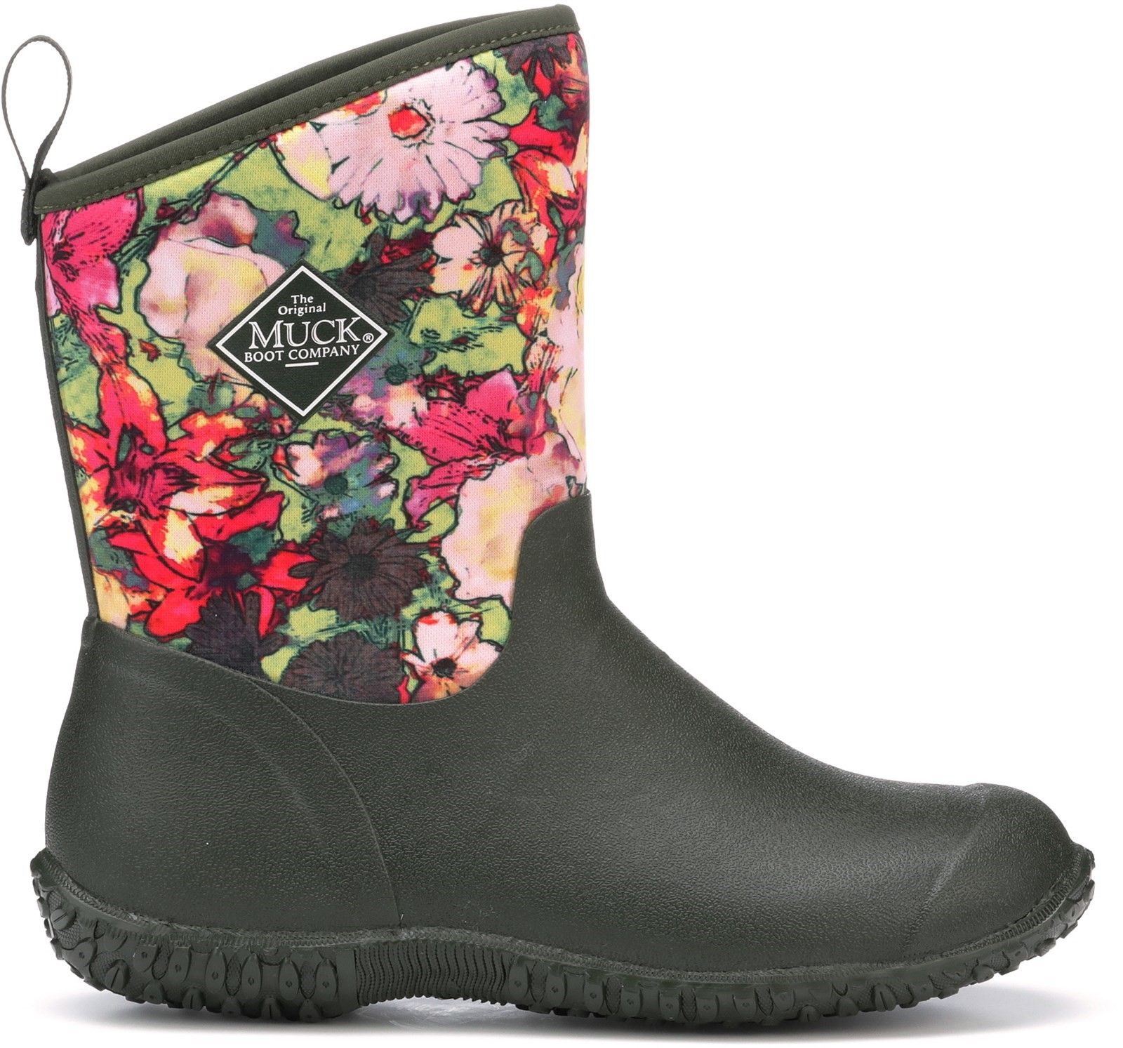 Ideal for the unpredictable British weather. 4mm neoprene can be rolled down and worn as an ankle boot. The high-traction rubber outsole holds in muddy conditions, along with breathable air mesh lining keeping your feet cool on warmer days.Womens Waterproof Mid Cut Utility Garden Boot. 
Neoprene Bootie Construction for Comfort and Warmth. 
Fold Down Versatility.