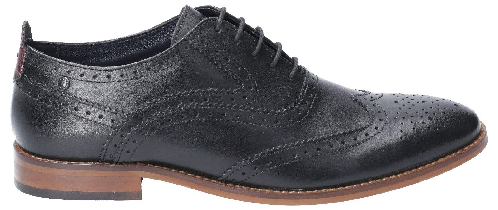 Base London's Focus Brogue is a fierce shoe, made with a durable slim line resin sole and offering a generous heel. From the Base London Spotlight collection, this sharp wing-tip brogue is made from the highest quality leathers. Brogue Shoe. 
Resin Sole.