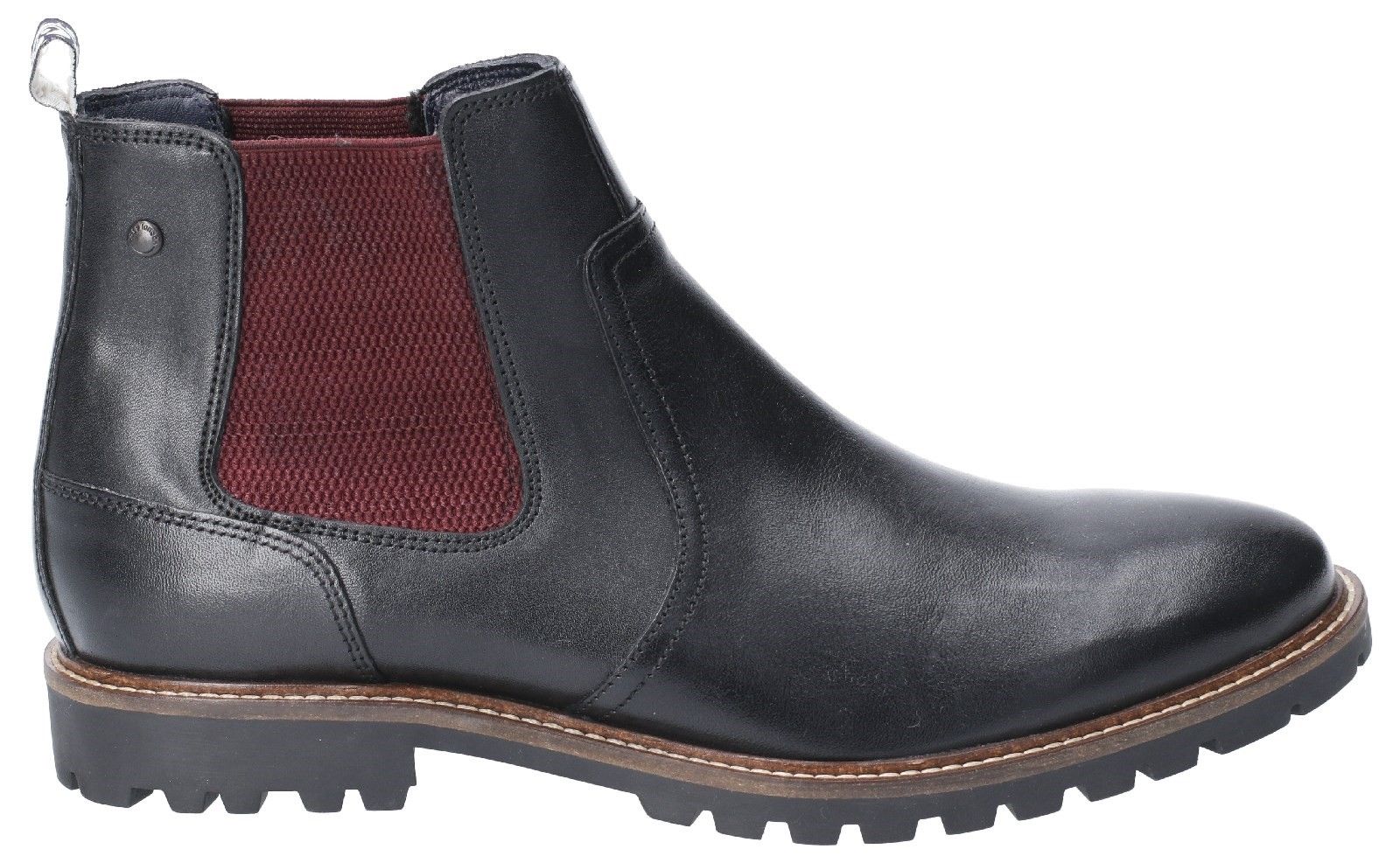 Wilkes is a men's Chelsea boot from Base London. Poised on a rubber commando sole & crafted from quality grain leathers, the elasticated gusset and pull tab make for easy access and the Ortholite inner-sole will keep your feet comfortable and dry.Chelsea Boot. 
Rubber Sole.