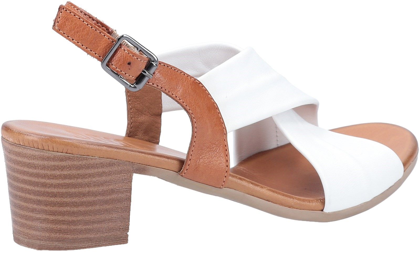 Womens Slingback Sandal from Riva, Tule takes you from day to night in chic casual style. Crafted from soft Leather and featuring a crossover design with adjustable buckle fastening for a secure fit. Slingback Sandal. 
Leather Upper. 
Buckle Adjustable Fastening. 
Block heel. 
Crossover design.