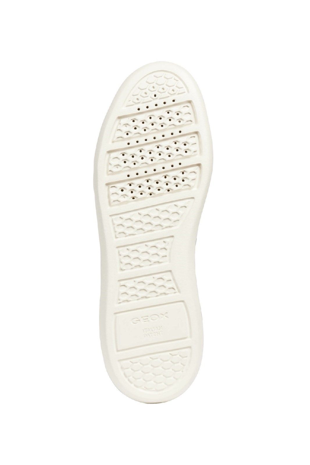 The Geox rubber sole is based on an exclusive patent: the combination of the perforated sole and the breathable and waterproof membrane allow natural temperature regulation, creating the perfect micro-climate that keeps feet dry and comfortable.Exclusive Patent. 
360 Degree breathability. 
Resistant outsole.