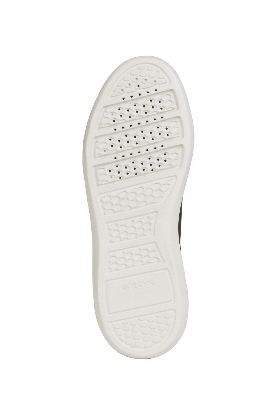 The Geox rubber sole is based on an exclusive patent: the combination of the perforated sole and the breathable and waterproof membrane allow natural temperature regulation, creating the perfect micro-climate that keeps feet dry and comfortable.Exclusive Patent. 
360 Degree breathability. 
Resistant outsole.