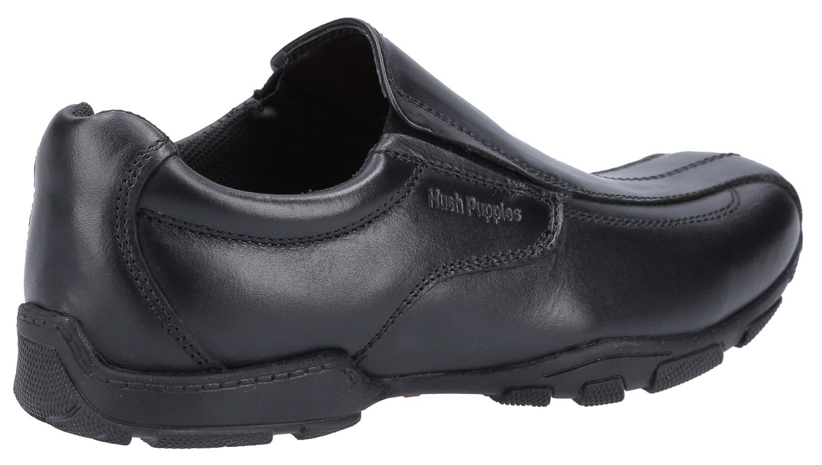 Elijah is a single fit smooth leather slip on boys school shoe, with stitching details and elastic gusset for an improved fit.  Lightweight midsole with a memory foam footbed providing all day comfort.Leather Upper. 
Memory Foam Insole. 
Micro-Fresh Lining.