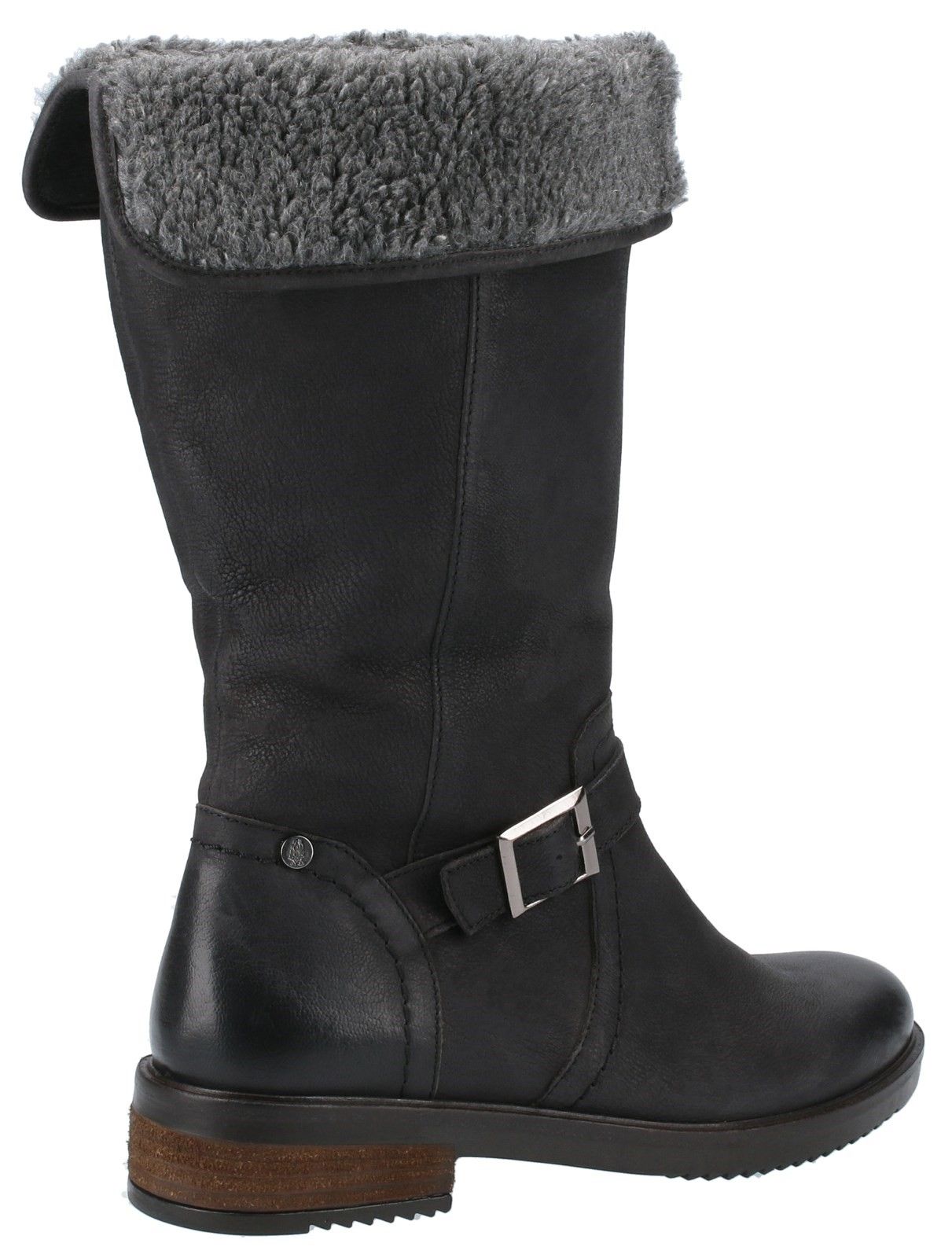 Bonnie is a stylish knee high tumbled leather boot with cosy fleece lining and faux shearling collar. A comfort memory foam leather sock cushions the feat whilst the rubber shark tooth sole gives extra grip.Casual tumbled leather and faux shearling upper. 
Cosy fleece lining with faux shearling collar. 
Cushion comfort memory foam leather sock. 
Functioning inside hidden half zip for ease. 
Flexible and hardwearing TPR unit with leather effect heel and rubber shark tooth sole for extra grip.